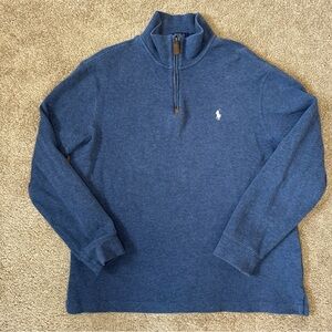 Polo Ralph Lauren Blue Quarter Zip Up Sweater